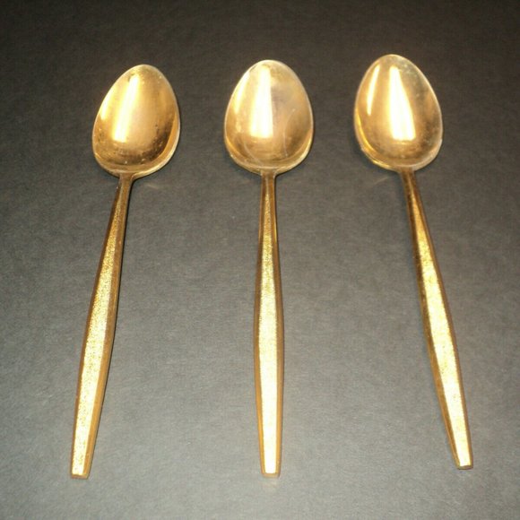 Three (3) Tablespoons GOLD-Plated Flatware Stanley Roberts TRIUMPH Japan - Picture 1 of 4